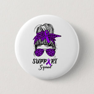 Chapa Redonda De 5 Cm Support Squad Messy Bun Purple Warrior Heimerheime