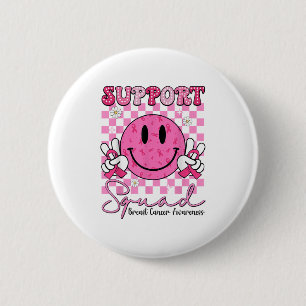 Chapa Redonda De 5 Cm Suprt Squad Nk Ribbon Smile Face Cancer Awa