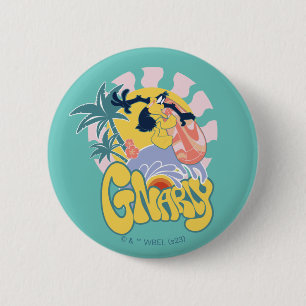 Chapa Redonda De 5 Cm Surf DAFFY DUCK™ - Gnarly