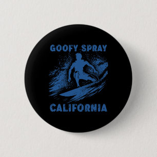 Chapa Redonda De 5 Cm Surfing California Divertido Gráfico de surfista c