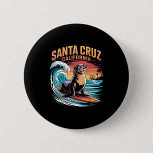 Chapa Redonda De 5 Cm Surfing Surfing 70 Santa Cruz California Retro de 