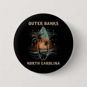 Chapa Redonda De 5 Cm Surfista Outer Nks Carolina del Norte Tabla de Sur