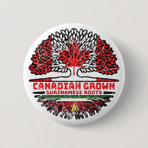 Chapa Redonda De 5 Cm Surinam Suramese canadiense árbol canadiense bande