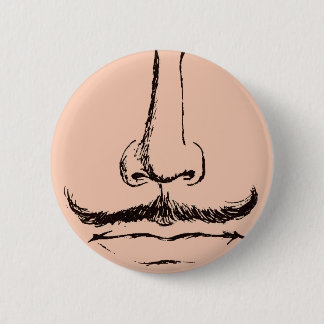 Chapa Redonda De 5 Cm Surrealist Pinback del bigote