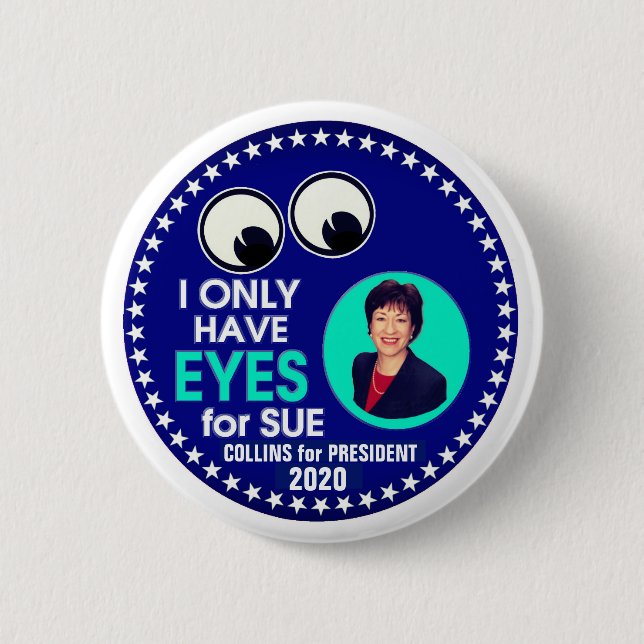 Chapa Redonda De 5 Cm Susan Collins 2020 (Anverso)