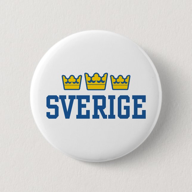 Chapa Redonda De 5 Cm Sverige (Anverso)