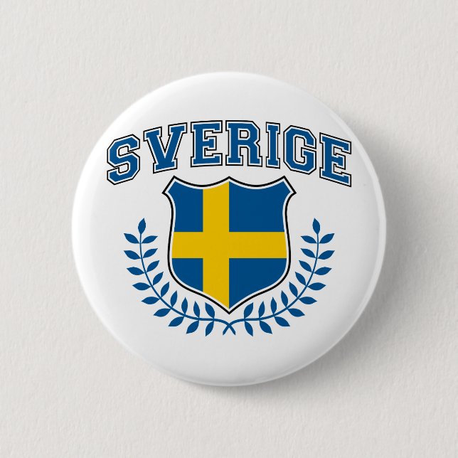 Chapa Redonda De 5 Cm Sverige (Anverso)