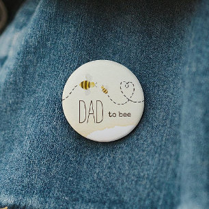 Chapa Redonda De 5 Cm Sweet Bumblebee Baby Shower Dad To Bee Button
