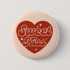 Chapa Redonda De 5 Cm Sweet Kiss Button