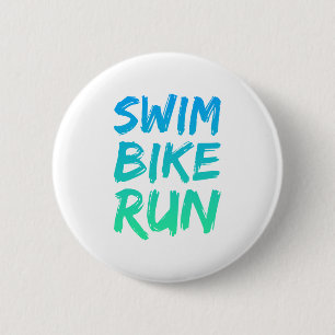 Chapa Redonda De 5 Cm Swim Bike Run gran diseño