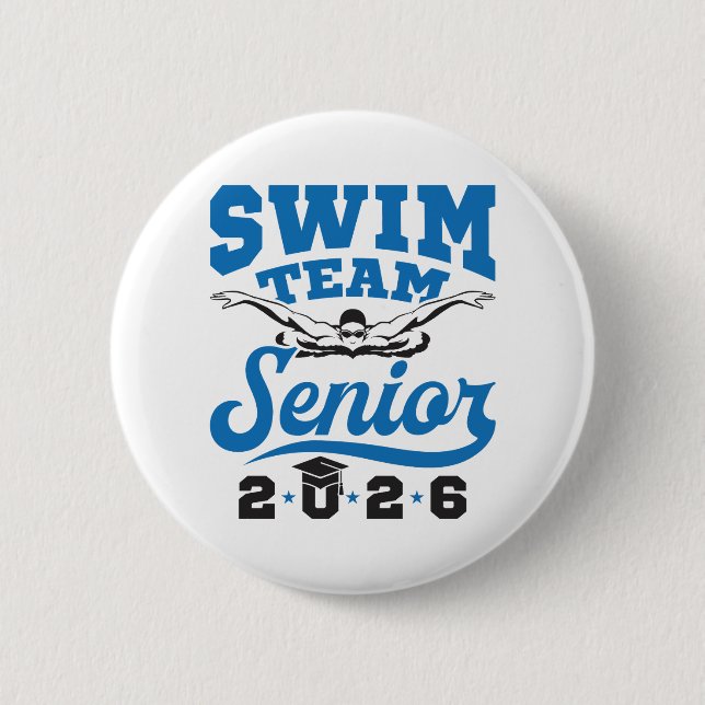 Chapa Redonda De 5 Cm Swim Team Senior 2026 (Anverso)