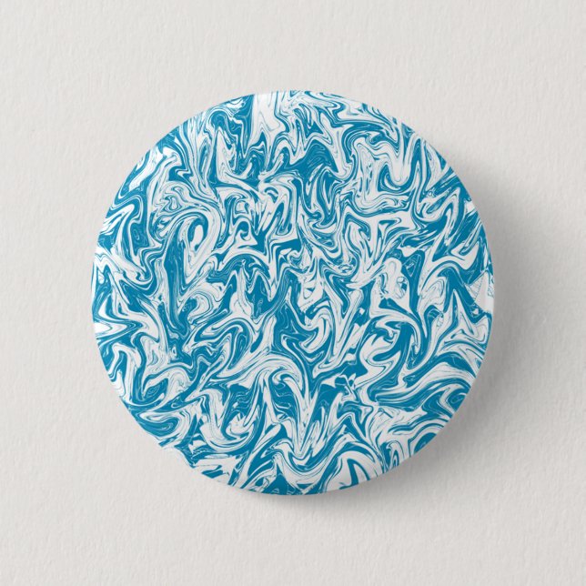 Chapa Redonda De 5 Cm Swirl Aqua & White (Anverso)
