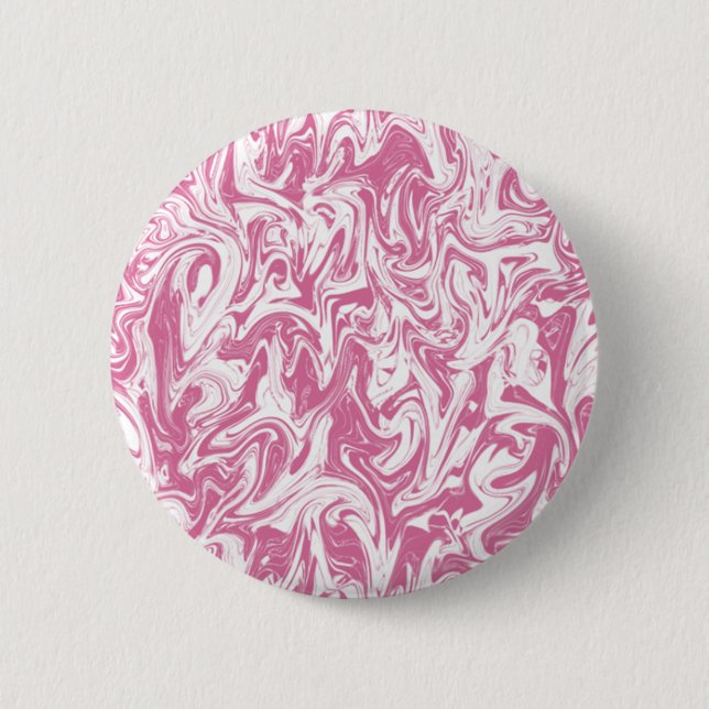 Chapa Redonda De 5 Cm Swirl rosa y blanco (Anverso)