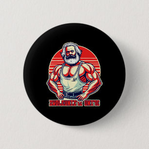Chapa Redonda De 5 Cm Swoleunistas unen a divertida gimnasia comunista c