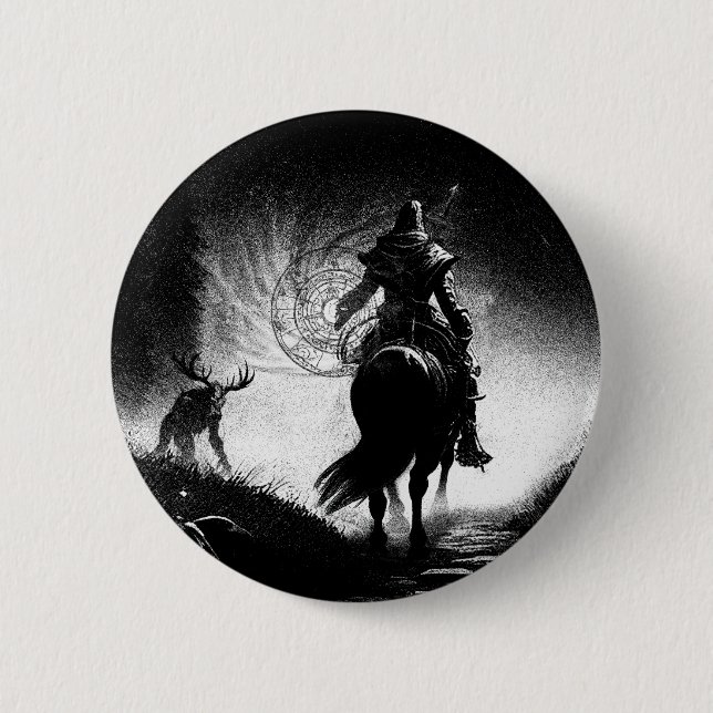 Chapa Redonda De 5 Cm Sword and Sorcery (Anverso)