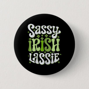 Chapa Redonda De 5 Cm Sy Irish Lie St Patricks Day Mujeres Chicas Shamro