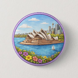 Chapa Redonda De 5 Cm Sydney's Opera House