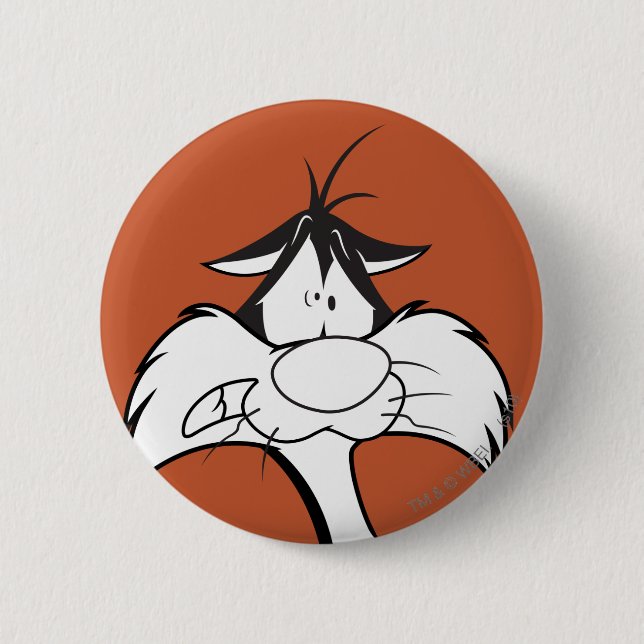 Chapa Redonda De 5 Cm SYLVESTER™ Face (Anverso)