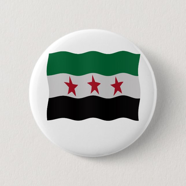 Chapa Redonda De 5 Cm Syrian Republic Flag 1932-59 1961-63 (Anverso)