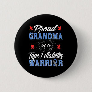 Chapa Redonda De 5 Cm T1D Abuela Orgullosa Diabetes Conciencia Tipo 1 In