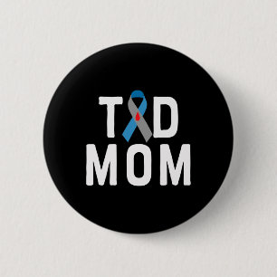 Chapa Redonda De 5 Cm T1d Mamá Tipo 1 Sensibilización sobre la diabetes 