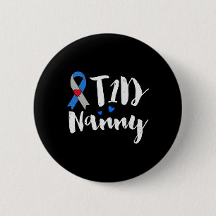 Chapa Redonda De 5 Cm T1d Nanny Tipo 1 Diabetes Awareness Gifts