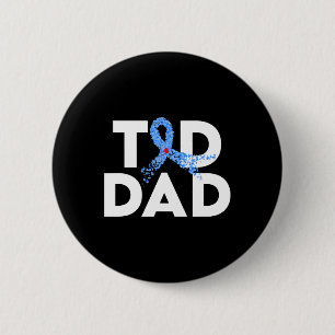 Chapa Redonda De 5 Cm T1d Papa Tipo 1 Sensibilización sobre la diabetes 
