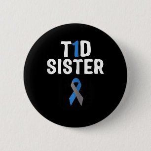Chapa Redonda De 5 Cm T1d Sensibilidad a la diabetes tipo 1 Insulina Pan