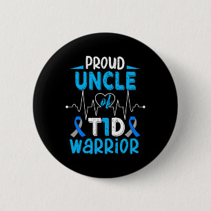 Chapa Redonda De 5 Cm T1D Tío Orgulloso Diabetes Conciencia Tipo 1 Insul