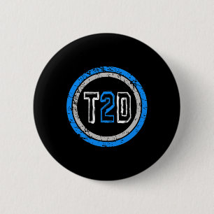 Chapa Redonda De 5 Cm T2D Azul Emblema Tipo 2 Conciencia sobre la diabet