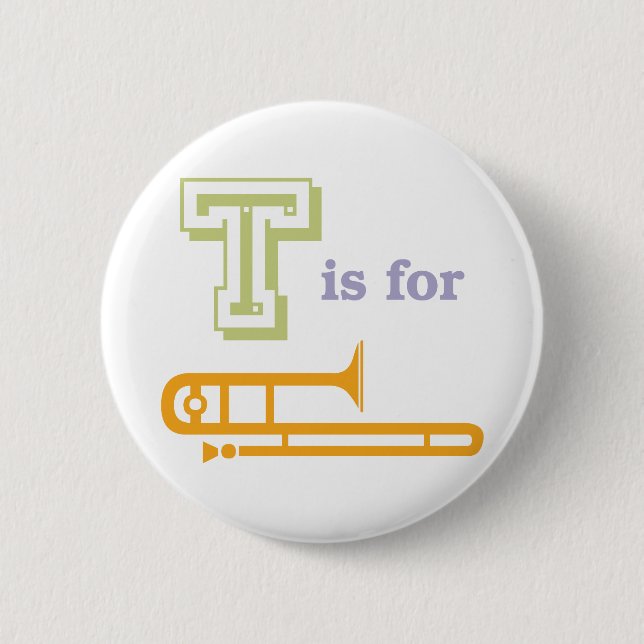 Chapa Redonda De 5 Cm T está para el Trombone (Anverso)