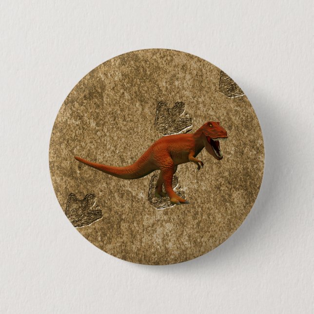 Chapa Redonda De 5 Cm T Rex (Anverso)