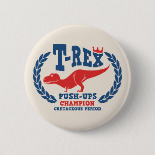 Chapa Redonda De 5 Cm T-Rex ama pectorales