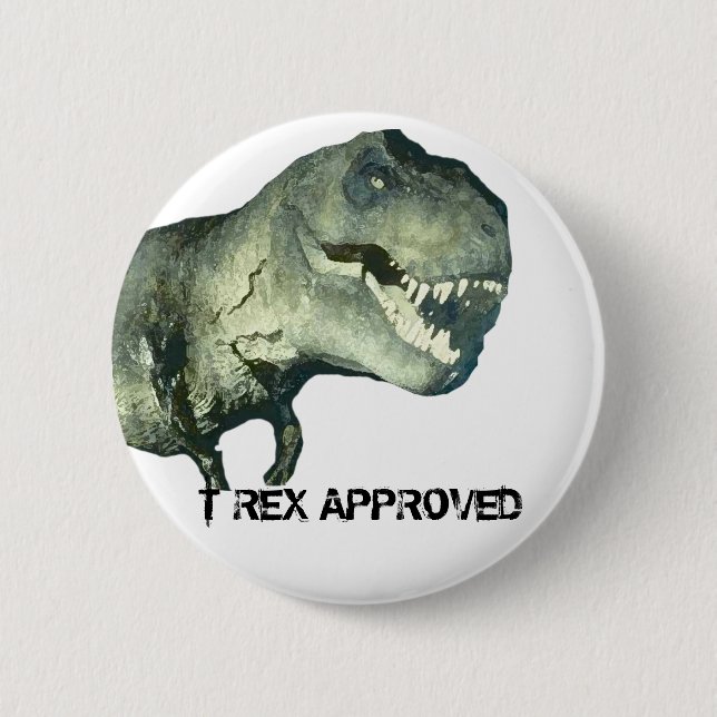 CHAPA REDONDA DE 5 CM T-REX APROBADO (Anverso)