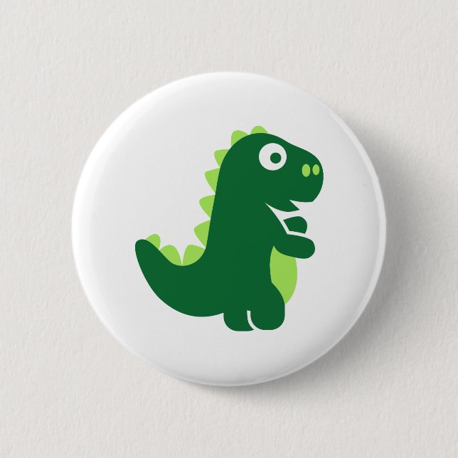 Chapa Redonda De 5 Cm T-Rex cómico (Anverso)