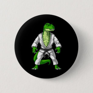 Chapa Redonda De 5 Cm T-rex Dinosaur Jiu-jitsu Judo Karate Taekwondo Mar