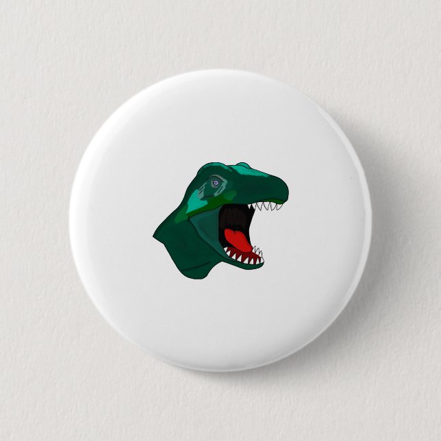 Chapa Redonda De 5 Cm T Rex Dinossaur (Anverso)