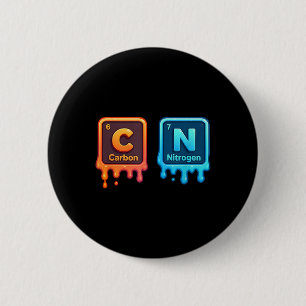 Chapa Redonda De 5 Cm Tabla periódica de ciencia 67 Meme Estético Divert