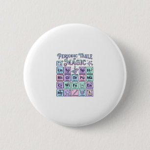 Chapa Redonda De 5 Cm Tabla periódica de diseño gráfico mágico de unicor