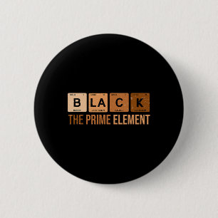 Chapa Redonda De 5 Cm Tabla periódica negra El elemento principal negro 