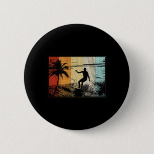 Chapa Redonda De 5 Cm Tablas de surf de surf de playa vintage retro surf
