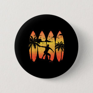 Chapa Redonda De 5 Cm Tablas de surf surfista surf vintage playa verano