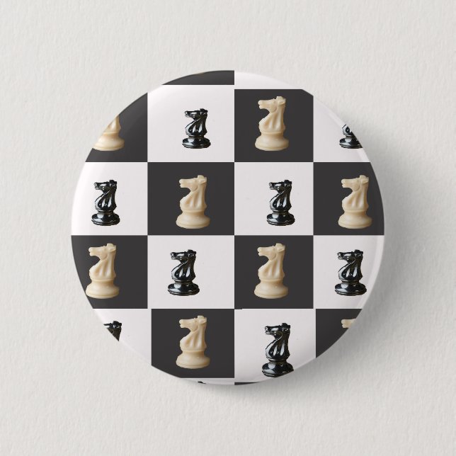Chapa Redonda De 5 Cm Tablero del rey ajedrez (Anverso)