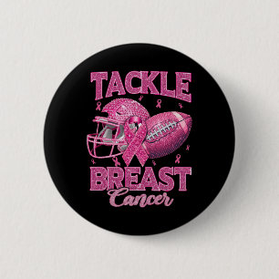 Chapa Redonda De 5 Cm Tackle Concienciación sobre el Cáncer de Mama Fútb