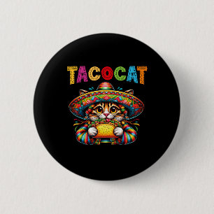Chapa Redonda De 5 Cm Taco Cat Para Mujeres Y Niños - Tacocat Cinco De M