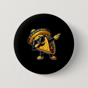 Chapa Redonda De 5 Cm Taco Dabbing Cinco De Mayo Gracioso Día del Padre
