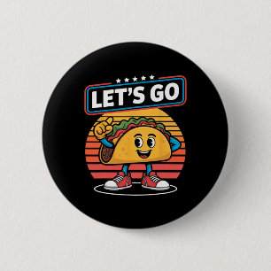 Chapa Redonda De 5 Cm Taco de Dabbing gracioso vamos a Trump Chickens Re