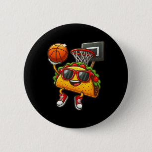 Chapa Redonda De 5 Cm Taco Divertido Jugando Esqueleto Mexicano Cinco De
