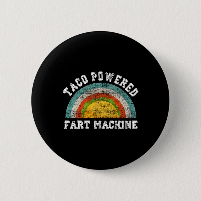 Chapa Redonda De 5 Cm Taco Powered Fart Machine Funny Cinco De Mayo Adul (Anverso)
