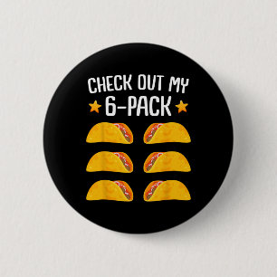Chapa Redonda De 5 Cm Taco Six Pack Cinco De Mayo Fiesta Hombres Y Mujer